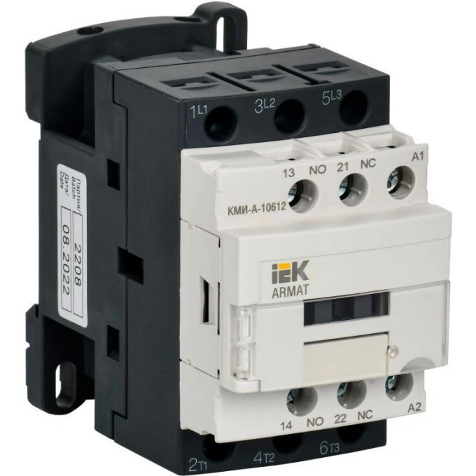 Контактор IEK КМИ-А-10612 LC1D 6А кат. 230В AC 1НО+1НЗ AC-3 IEK AR-ACC-11-006-230-11 Контактор IEK КМИ-А-10612 LC1D 6А кат. 230В AC 1НО+1НЗ AC-3 IEK AR-ACC-11-006-230-11