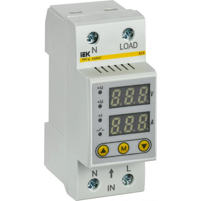 Реле напряжения и тока IEK РНТ-д 1-ф. 36мм 63А IVC21-1-63 Реле напряжения и тока IEK РНТ-д 1-ф. 36мм 63А IVC21-1-63