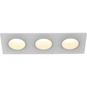 Встраиваемый светильник IEK Lighting 4103 под лампу 3хmr16 квадрат пластиковый белый